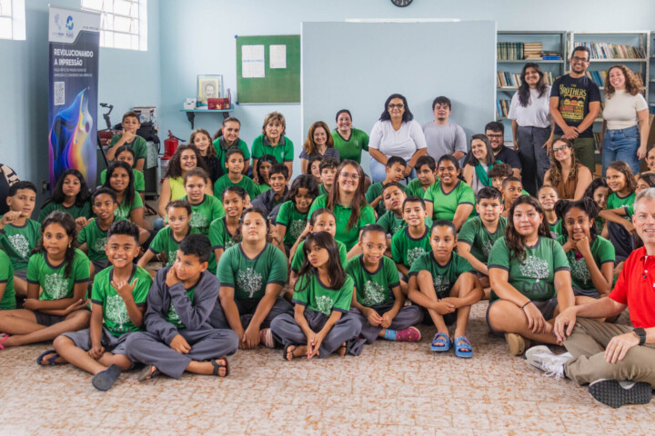A whole school group with the FESPA Foundation team